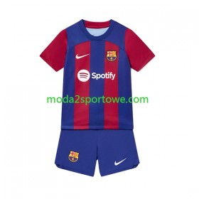 Koszulka FC Barcelona Dziecięcy Domowe Stroje Piłkarskie 2023/24 Krótki Rękaw